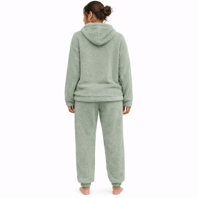 Dames Teddy Huispak met Hoodie & Lange Broek