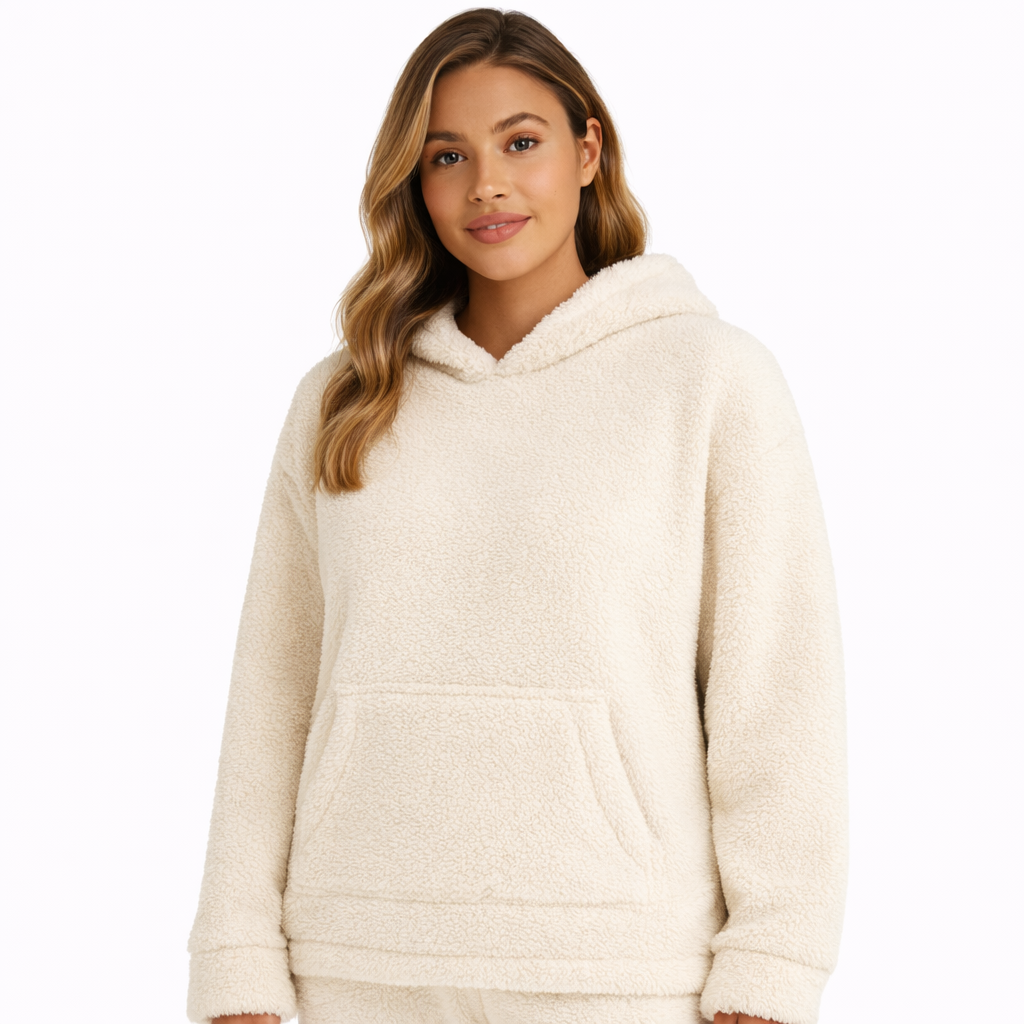 Dames Teddy Huispak met Hoodie & Lange Broek