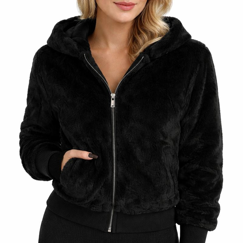 Dames Teddy Jas met Rits & Capuchon